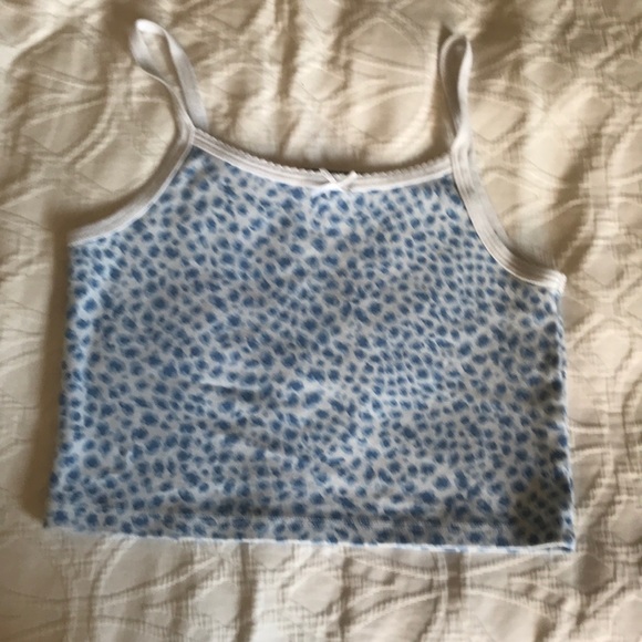 Brandy Melville Tops - Brandy Melville Blue Leopard Ta…